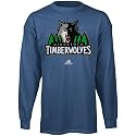 adidas Minnesota Timberwolves Blue Full Primary Logo Long Sleeve T-shirt