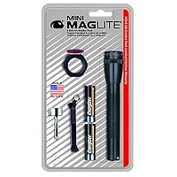 MAGLITE M2A01C AA Mini Maglite Flashlight Combo Pack, Black