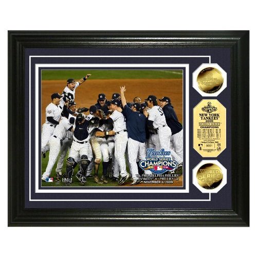 New York Yankees 2009 World Series Champions Celebration 24KT Gold Coin Photo Mint