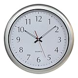 Poolmaster 16 inch Outdoor Clock, Silver