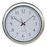 Poolmaster 16-Inch Outdoor Clock, Silver