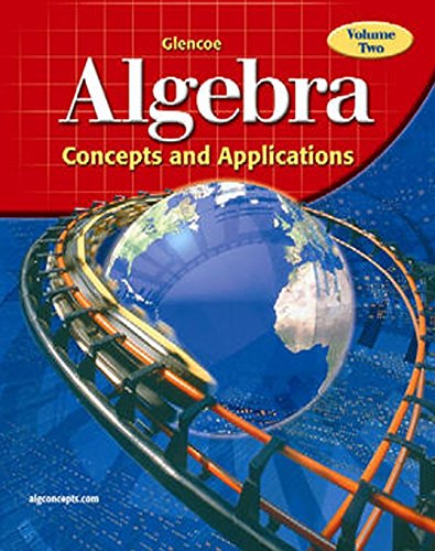 glencoe algebra concepts and applications volume 2 student edition