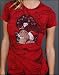 Sinful Clothing - Women's Fan Baby Tee in Red
