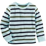 OSHKOSH(オシュコシュ) ストライプサーマル ブルー トップス長袖Tシャツ 6ヶ月【並行輸入】