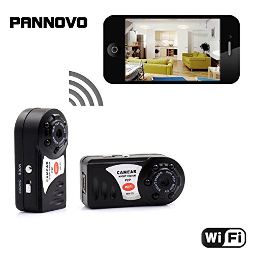 Mini Portable P2P WIFI IP Camera , PANNOVO Sport Mini Hidden Spy Camera PC Camera DV Motion Detection Wireless Video Camera With Infrared Night Vision