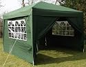 3x3mtr Green Pop Up Gazebo with Four Side Panels