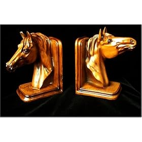 <b>Mahogany Series "Horse Head Bookends"</b>