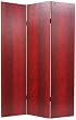 Best Quality Elegant Room Divider Partition - 6ft. Red Faux Leather Snake Skin Folding Privacy Floor Screen