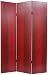 High End Best Quality Elegant Room Divider Partition - 6ft. Red Faux Leather Snake Skin Folding Privacy Floor Screen