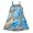 Lipstik Girls - Girls Dress, Brown, Turquoise (Size 7)