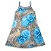 Lipstik Girls - Girls Dress, Brown, Turquoise