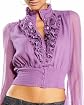 Mixed Lace Ruffle Chiffon Top Product Image