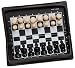 Toys : Black and Cream Plastic Magnetic Folding Travel Chess Set