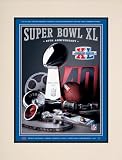 Matted 10.5 x 14 Super Bowl XL Program Print | Details: 2006, Steelers vs Seahawks