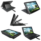 igadgitz Schwarz 'Guardian' Echt Leder Tasche Schutzh�lle H�lle Ledertasche Etui Case f�r Asus Eee Pad Transformer & Keyboard Tastatur Dock TF300 TF300T 10.1" Android Tabletvon "igadgitz"