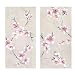 Set Of 2 Printed Canvas - Oriental Blossom (12 X 24" Each)