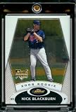 2008 Topps Finest # 129 Nick Blackburn RC - Minnesota Twins - Rookie Premium Baseball Card in Protective Screw Down Display