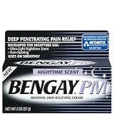 BenGay PM Menthol Pain Relieving Cream, Nighttime Scent 2 oz (57 g)
