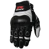 Joe Rocket Nitrous Men's Suzuki Leather On-Road Racing Motorcycle Gloves - Color: White/Black, Size: 2X-Large