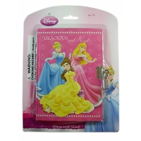 Disney Princess Diary with Lock - Belle, Aurora, and Cinderella