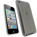 iGadgitz Spiral Clear Durable Crystal Gel Skin Case Cover (Thermoplastic Polyurethane TPU) for Apple iPod Touch 4th Generation 8gb, 32gb, 64gb + Screen Protector