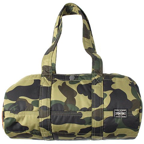 Size【フリー】A BATHING APE(ア ベイシング エイプ) ×PORTER 1stサル迷彩柄ボストンバッグ【緑】【新品】