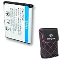 OLYMPUS LI-40B / LI-42B Equivalent Li Ion Battery for Stylus Series 7010 / FE-4000 / FE-4010 / FE-5020 / FE-340 FE-230 & Many More Digital Cameras **Includes Deluxe Digital Camera Case with built-in mirror