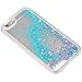 Yoption Transparent Plastic 3D Glitter Quicksand and Heart Liquid Case for Apple iPhone 6 4.7