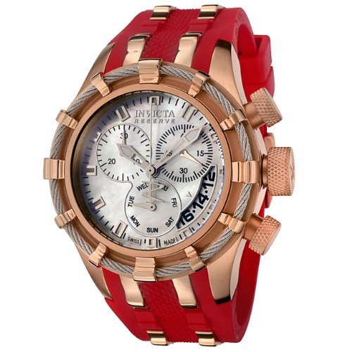 Invicta Women's 6952 Reserve Collection Bolt Chronograph Red Polyurethane Watch