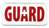White LIFEGUARD Rescue Ocean Swimming Pool Safety 2.5 x 5 inch Sew-on Patch
