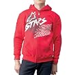 Alpinestars Clear Youth Boys Hoody Zip Racewear Sweatshirt - Red