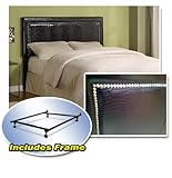 Queen Size Dark Espresso Alligator Reptile Headboard Leather w/ Bed Frame