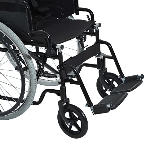 Foldable Lightweight Manual Wheelchair w/Adjustable Armrests