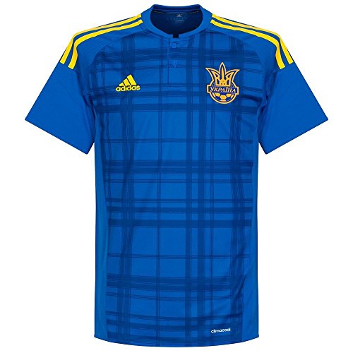 adidas Herren FFU Away Jersey Das Auswärtstrikot der ukrainischen Nationalmannschaft, blau/gelb, L, AC5576