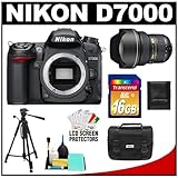Nikon D7000 Digital SLR Camera Body with 14-24mm f/2.8G AF-S Zoom Lens + 16 ....