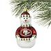 San Francisco 49ers Blown Glass Snowman Ornament