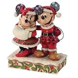 Enesco Disney Traditions by Jim Shore Santa Mickey and Minnie Mouse Figurine, 6-Inch
