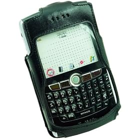 Prima Cases Blackberry 8800 Premium Leather Open Face Style Case with removable clip (Black)