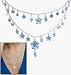 Avon Double Strand Flower Necklace Blue