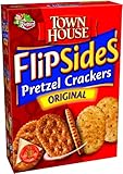 Town House FlipSides Pretzel Crackers, Original, 11.7-Ounce Boxes (Pack of 4)