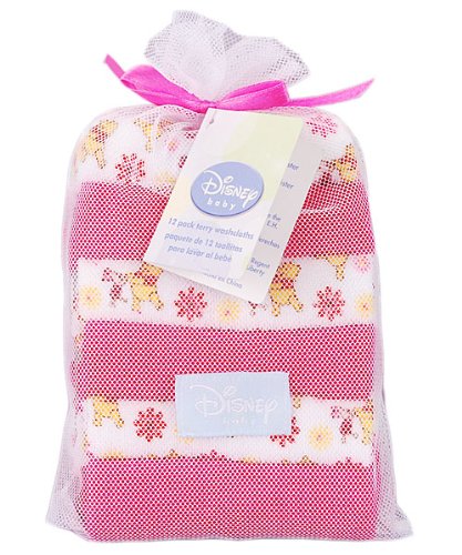 Disney 8 Pack Terry Washcloths (Pink)