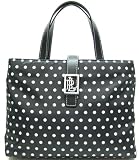 Lauren Ralph Lauren - Lauren by Ralph Lauren Polk-a-dot Handbag in Black / White with Leather Trim