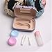 U-beauty 1 Piece Cat Pattern Contact Lens Case Box Kit Set With Small Mirror Color Send in Random