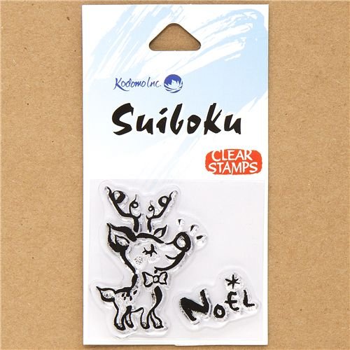 Imagen 2 de Bonitas pegatinas navideñas con un reno y Noel