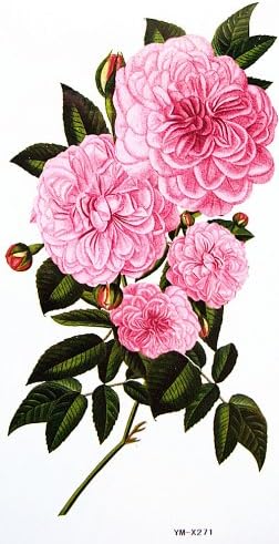GGSELL YiMei Waterproof tattoo stickers colored flowers and peony