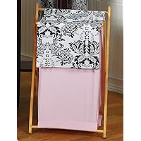 Baby and Kids Clothes Pink and Black Sophia Laundry Hamper by JoJo