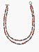 18 Carnelian, Green Agate, Lapiz and Pearl Semi Precious Bead Necklace - Sterling Silver Jewelry