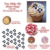 Music Cakes Cupcakes - My Heart Sings Do-It-Yourself Pkg. 16 - 51 Total Pieces