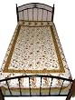 Cootton Bedspread-Off White Asian Floral Print  Coverlet Throw 60 X 85 Inch