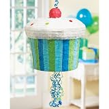 Blue Cupcake 13" Pull-String Pinata Party Supplies